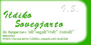 ildiko sovegjarto business card